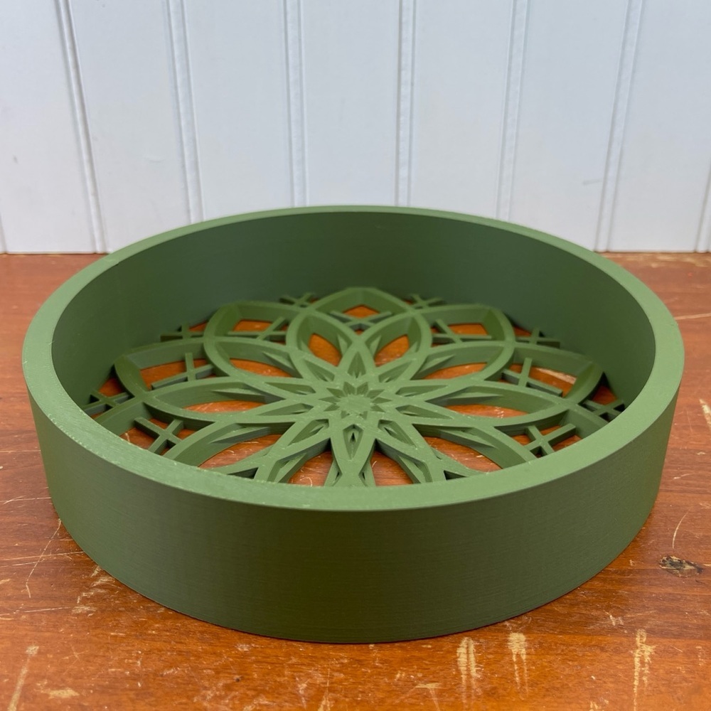 Floral Design Catch All Tray, The Kovi Catch-All Tray, Trinket Dish - Picture 2 of 7